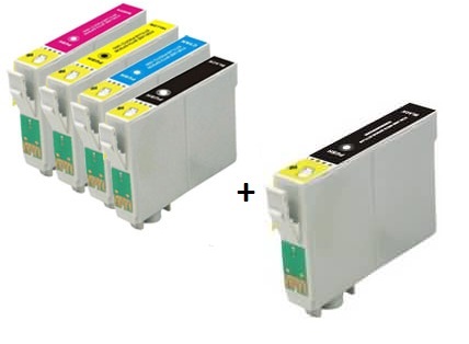 Epson Compatible 502XL High Capacity Ink Cartridges Full Set + EXTRA BLACK - (2 x Black, 1 x Cyan, Magenta, Yellow)

